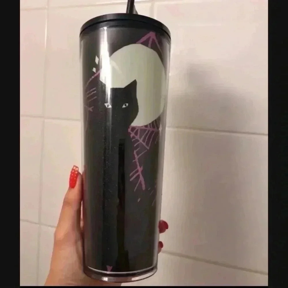 Starbucks Halloween 2021 Cat Glow in the Dark Cup